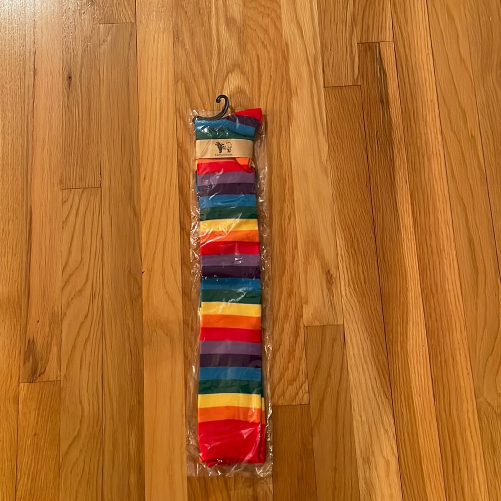 🆕New In Package Rainbow 🌈 Knee High Socks